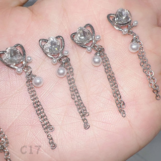 Charm Đá Viền Kim Loại Nail