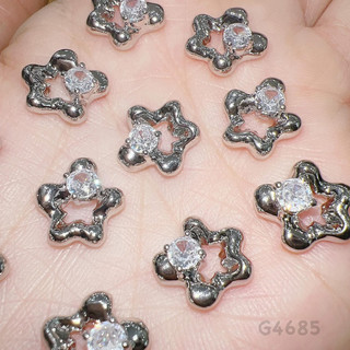 Charm Đá Viền Kim Loại Nail