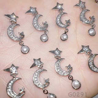 Charm Đá Viền Kim Loại Nail