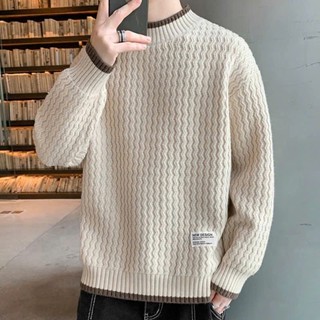 Áo Len Nam Cổ Tròn dài Tay Cotton Dày Dặn kiểu dáng Hàn Quốc AL80