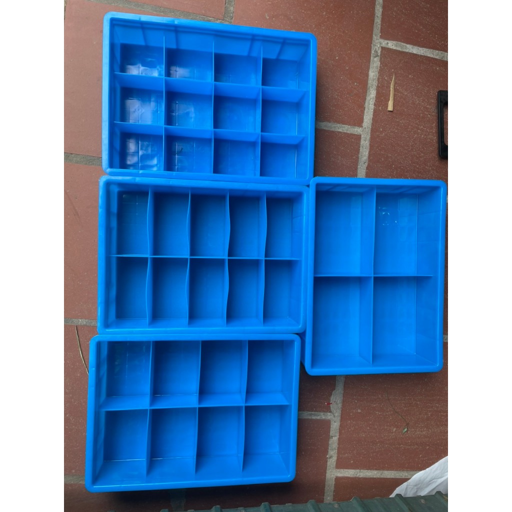 Khay thùng nhựa đựng linh kiện dụng cụ có ngăn vách đúc đa năng , linh kiện ốc vít  nhiều kích thước
