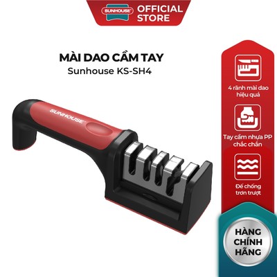 Mài dao kéo cầm tay 4 rãnh Sunhouse KS-SH4 - Đế chống trượt an toàn - Mài sắc dao - Tay cầm tiện lợi - Dễ sử dụng