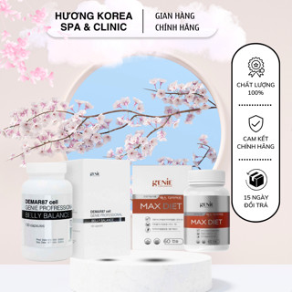 Combo giảm cân 1 hộp Max diet genie và 1 hộp huỷ mỡ bụng demar 87