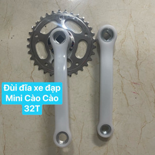  ĐÙI XE ĐẠP VUÔNG MẠ Bộ đùi đĩa vuông xe đạp 32 răng - cho xe đạp mini - xe đạp Mini cào cào xe đạp thường 