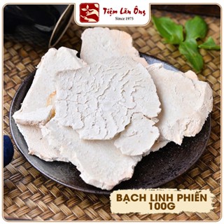 Bạch phục linh 100g, bạch linh phiến từ củ nguyên chất, không ép bột, không tạp chất - Tiệm lãn ông