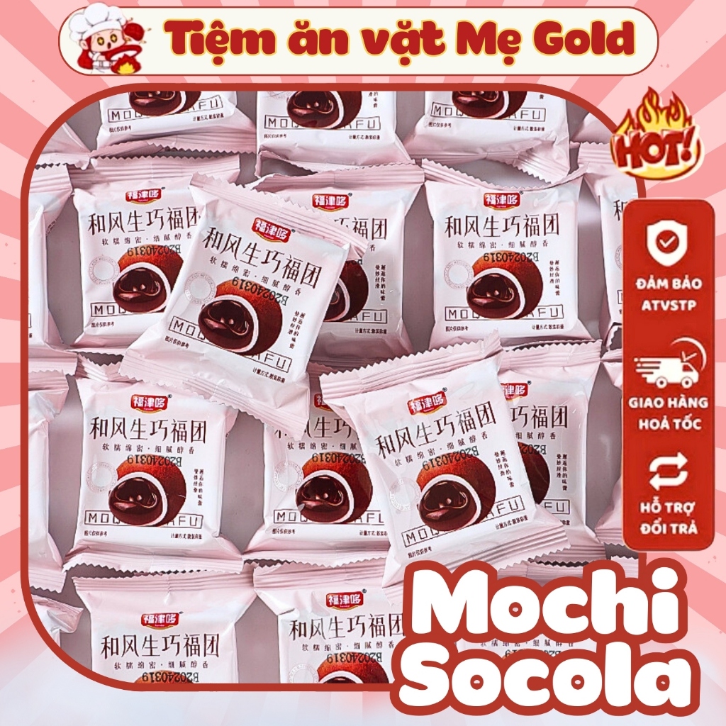 Bánh Mochi Socola Lava Tan Chảy, Bánh Mochi Phủ Socola Nhân Chảy,Tiệm Ăn Vặt Mẹ Gold