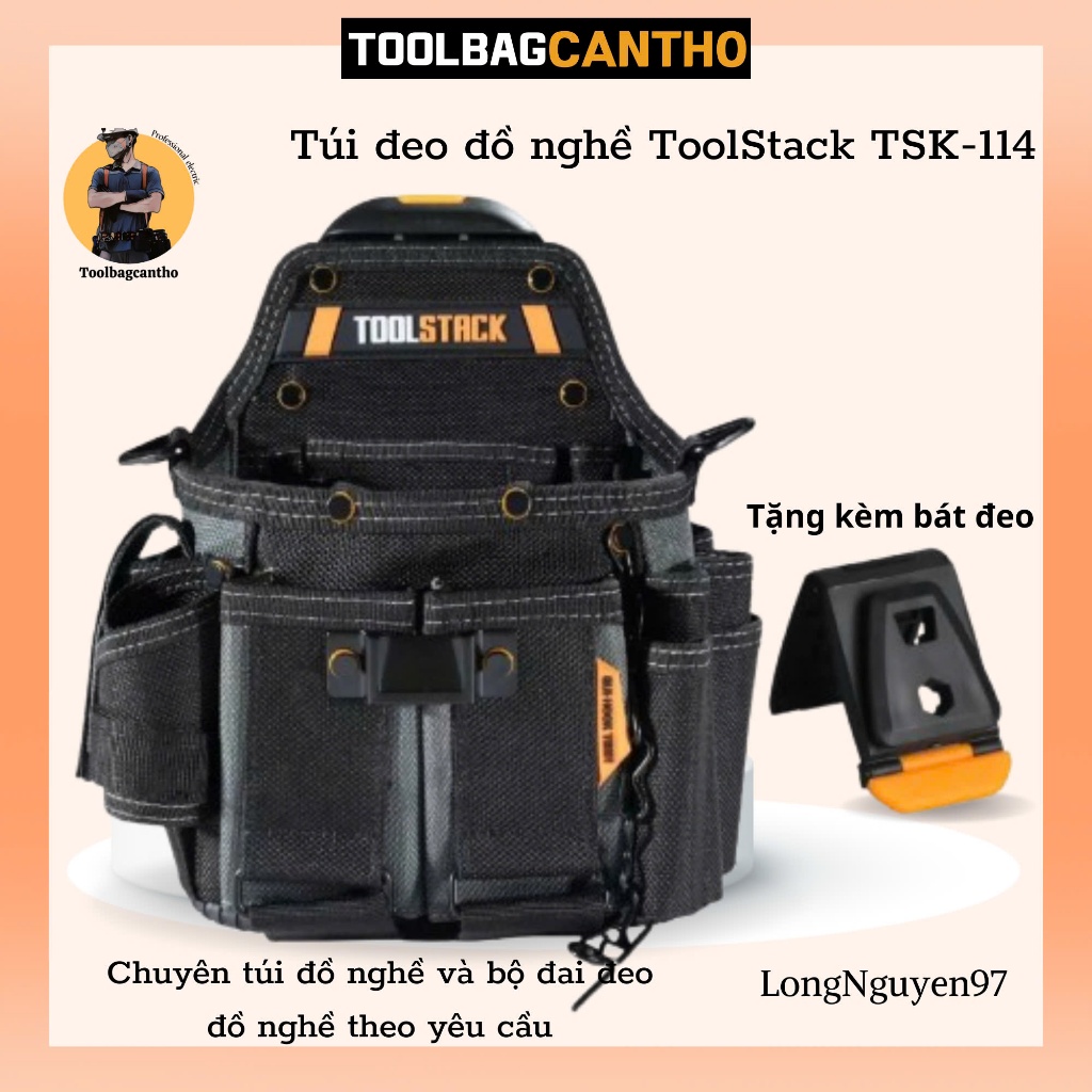Túi đeo đồ nghề Toolstack kèm dây đeo vai TSK-114