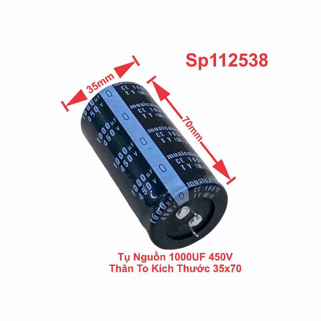 Tụ Nguồn 1000UF 450V Thân To Kích Thước 35x70