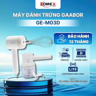 Máy Đánh Trứng Xay Tỏi Ớt 3in1 Gaabor GE-M03D Sạc Pin Đánh Bột Xay Gia Vị Thực Phẩm Mềm