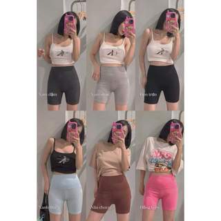 (SALE)FREESIZE Quần đùi legging thun thái lan (hàng RAINBOW)