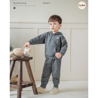 Bộ Quần Áo Nỉ Cho Bé COOKIE, Bộ Hoodie Nỉ Lông Cho Bé Size Từ 6 Tháng Đến 5 Tuổi