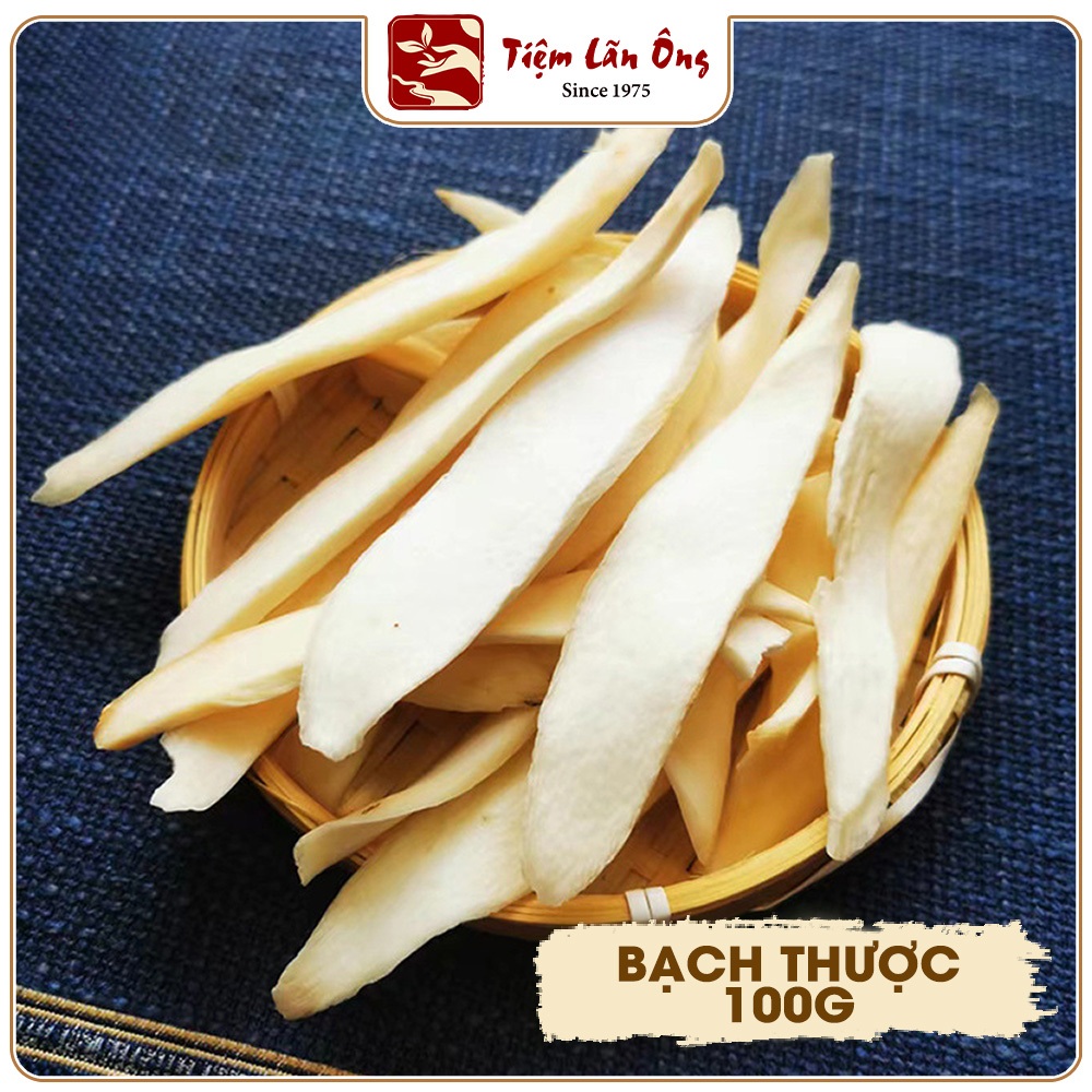 Bạch thược khô 100g, thược phiến mỏng, không tẩy trắng, thơm, sạch - Tiệm lãn ông