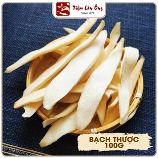 Bạch thược khô 100g, thược phiến mỏng, không tẩy trắng, thơm, sạch - Tiệm lãn ông