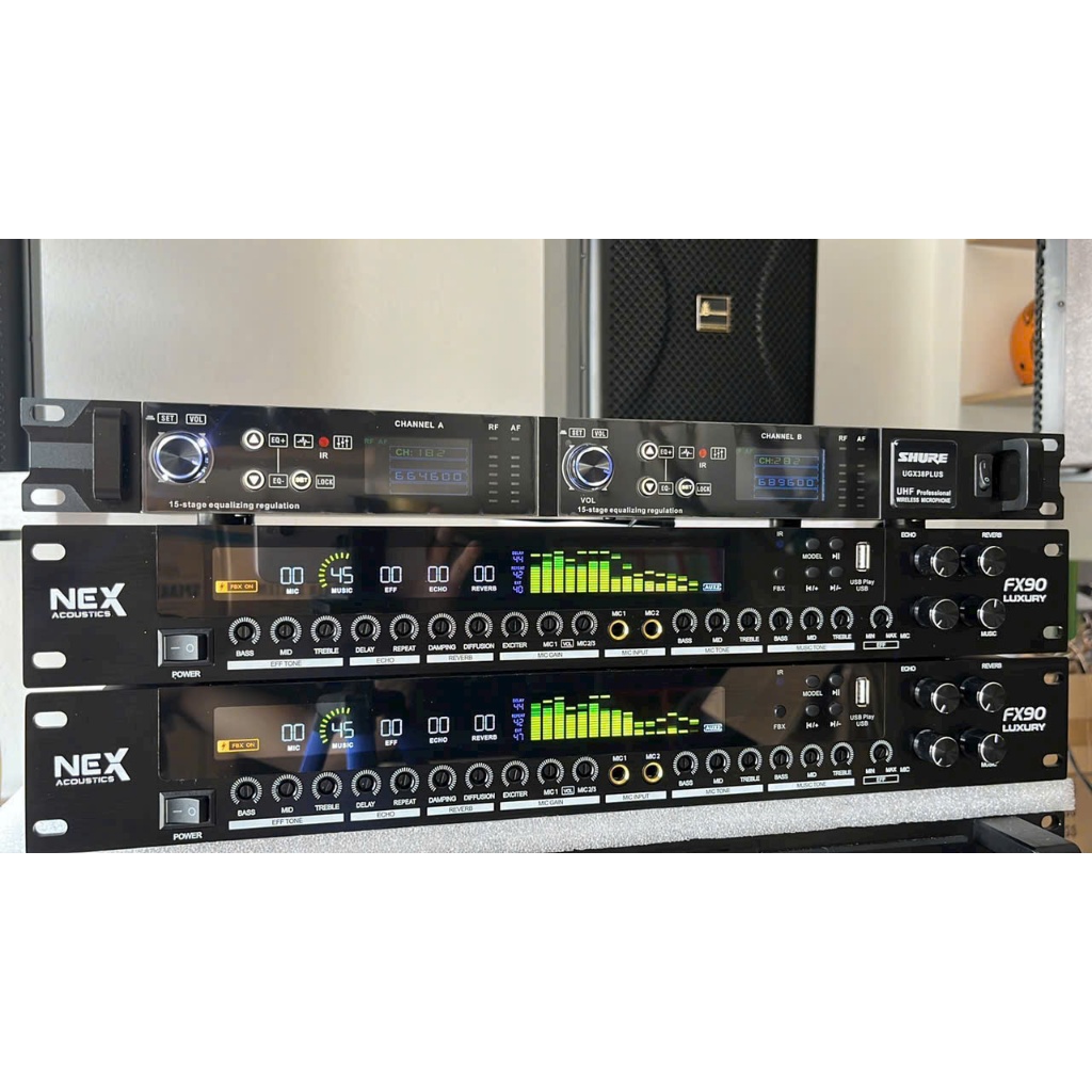 VANG CƠ LAI SỐ NEX FX90 LUXURY Đầy Đủ Bluetooth Optical Aux Usb, Echo, Reverb Cực Mượt + TẶNG 2 DÂY 