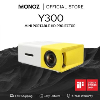 Monoz Y300 Máy Chiếu Máy Chiếu Mini Di Động HD 1080P Điện Thoại Laptop Android HDMI  Máy Chiếu Nhỏ