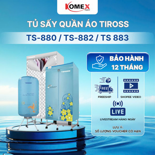 Tủ sấy quần áo Tiross TS880/TS882/TS883 Công suất lớn, hẹn giờ tắt, có remote - Bảo hành 12 tháng