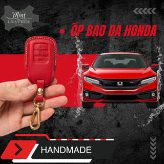  vỏ bọc Ốp Chìa Khoá Honda CRV Da Thật Phụ Kiện  Bọc Chìa Khoá CRV HRV BRV XRV Civic FC FE City Jazz Accord Sport 