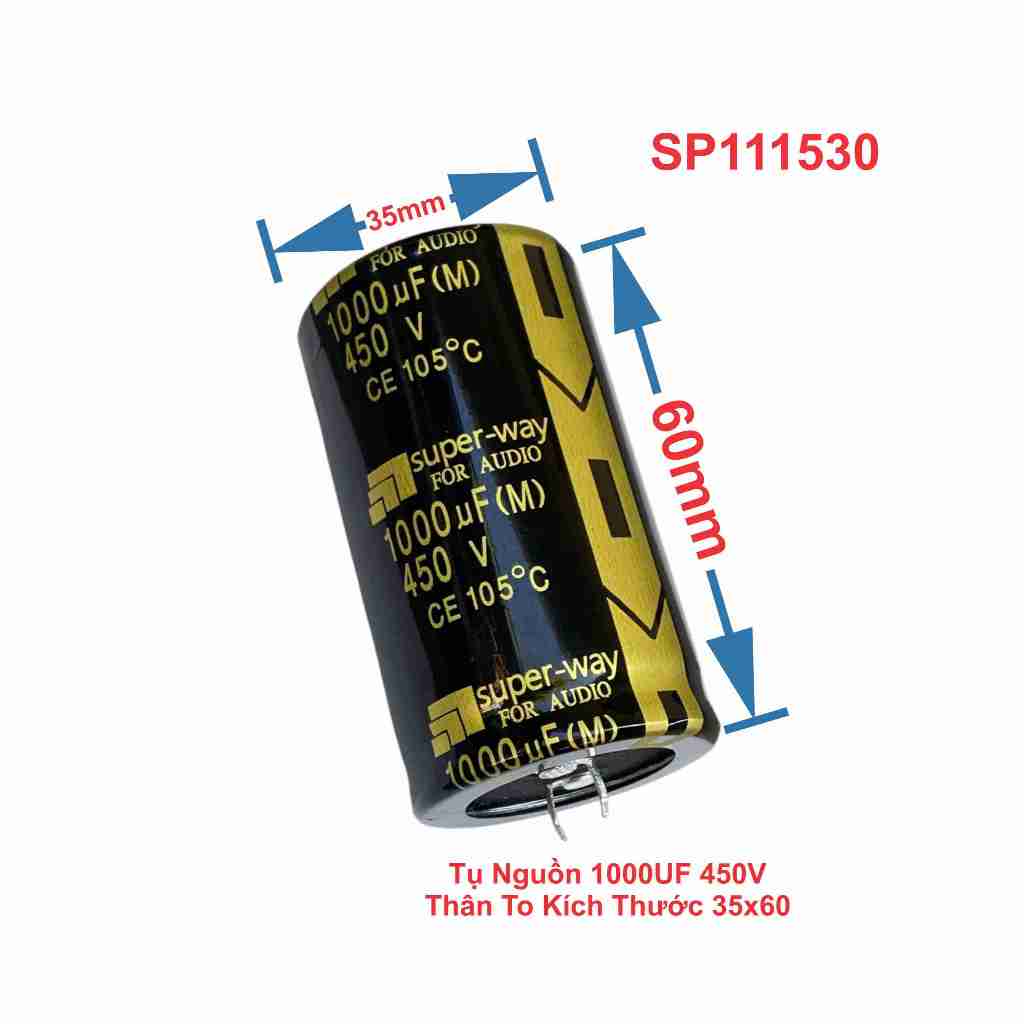Tụ Nguồn 1000UF 450V Thân To Kích Thước 35x60