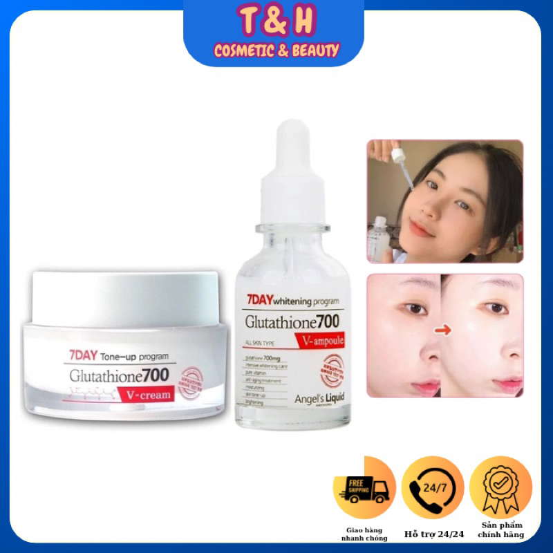 Serum Kem Dưỡng Trắng Angel's Liquid 7 Day Whitening Program Glutathione 700