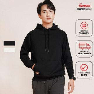  Áo Nỉ Hoodie Nam GENEROS kiểu dáng basic chất liệu Cotton lót lông mềm mại giữ ấm tốt MF010124017 