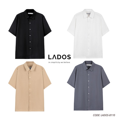 Áo sơ mi nam ngắn tay mango Hàn Quốc LADOS-8110 chống nhăn, lịch lãm, chất vải mềm mịn