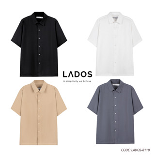 Áo sơ mi nam ngắn tay mango Hàn Quốc LADOS-8110 chống nhăn, lịch lãm, chất vải mềm mịn