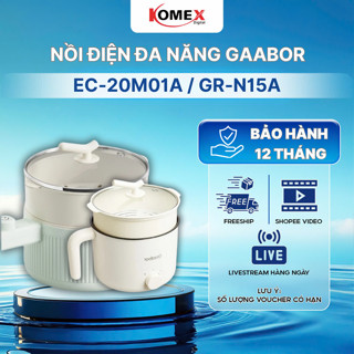 Nồi Điện Đa Năng GAABOR GR-N15A/EC-20M01A Phủ Lớp Chống Dính Công Suất 600W 2 Mức Nhiệt