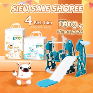 Tặng Cầu Trượt Xích Đu - Combo 4b ] Bỉm YINGCOOL SUPER Size S104/MD92/MQ88/L80/XL76/XXL72/XXXL72