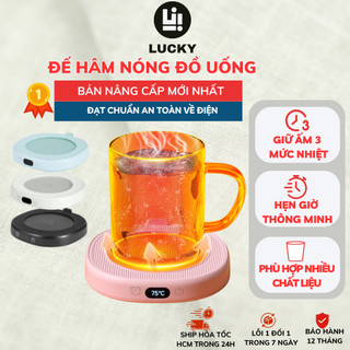  Đế Hâm Nóng Đồ Uống LUCKY Giữ Nhiệt Cảm Ứng Làm Nóng 3 Chế Độ Phù Hợp Với Mọi Loại Cốc Bình DHN03 