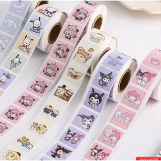 1k - Tách lẻ 100 hình dán sticker kuromi, pancha, cinamoroll, pochaco, sanrio (không giao cuộn)