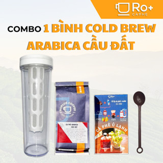 COMBO 1 Bình Cold brew Roplus + 1 gói Arabica Cầu Đất cà phê ủ lạnh, pha phin, pha máy, pha coldbrew