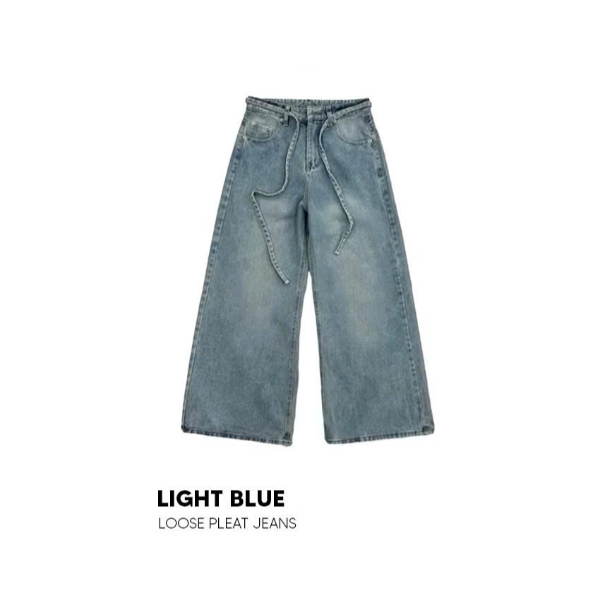 Quần Jean Ống Rộng Unisex Nam Nữ Chất Jean Dày Dặn | BigBuy360 - bigbuy360.vn