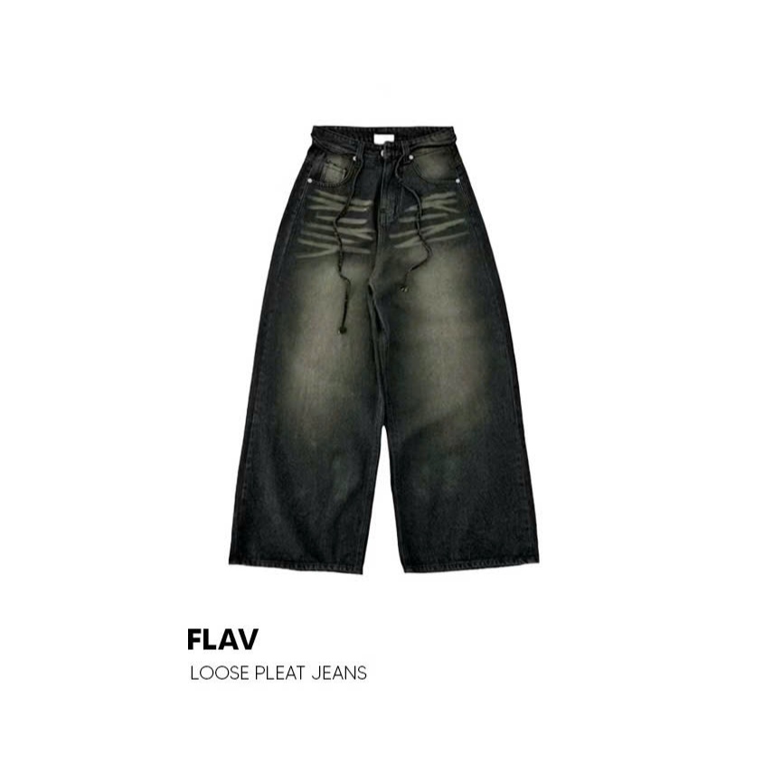Quần Jean Ống Rộng Unisex Nam Nữ Chất Jean Dày Dặn | BigBuy360 - bigbuy360.vn