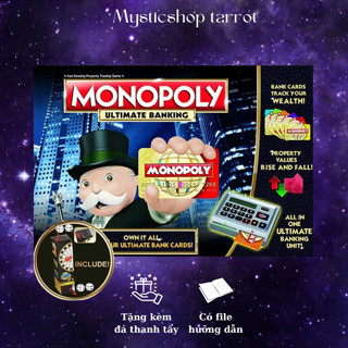 Bộ Cờ Tỷ Phú Monopoly 4.0 Có Máy Ngân Hàng Điện Tử Quẹt Thẻ ATM Tự Động Bản Cao Cấp - Mystic