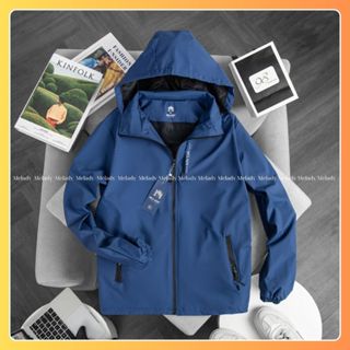 Áo khoác gió giới tính Melady cao cấp, vải ngoài tráng bạc chống nước, cản gió(in chữ)