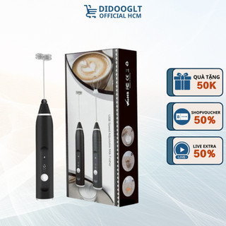  Máy tạo bọt cafe 3 tốc độ máy đánh trứng cầm tay không giây hỗ trợ sạc pin tiện lợi sử dụng - DidoogltHCM 