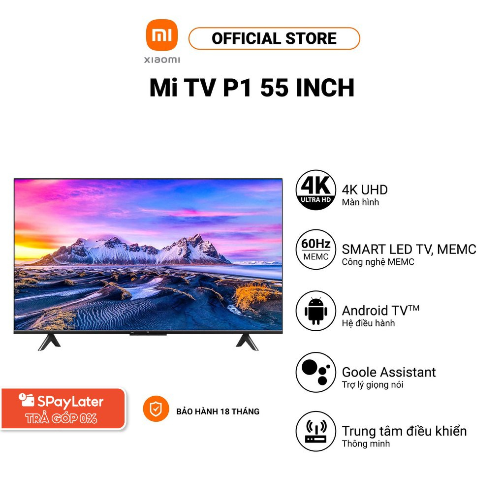 Smart Mi TV P1 XIAOMI | 55'' | 4K UHD | ANDROID