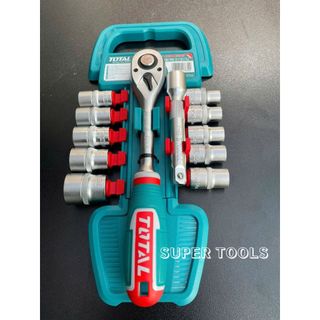 ĐỒ NGHỀ TOTAL Bộ 12 cái socket  (1/2 inch) & cần 2 chiều THT141121 <HÀNG CHÍNH HÃNG>