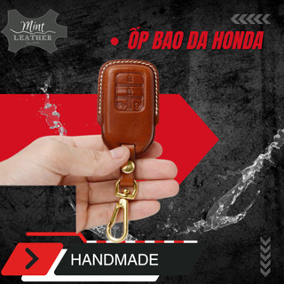 Vỏ Bọc Ốp Chìa Khóa Ô Tô , Da Thật 100% ,Phụ Kiện Honda City  Bọc Chìa Khoá CRV, HRV, BRV, XRV, Civic FC FE, City, Jazz,