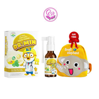 Dầu húng chanh dạng xịt Dr.Min hộp 30ml hỗ trợ ho,viêm họng, sổ mũi cho bé từ sơ sinh