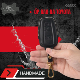 Ốp Chìa Khoá Toyota Cross Camry Da Thật 100% Bao Da ÔTô Toyota Cross Bọc Chìa Khoá