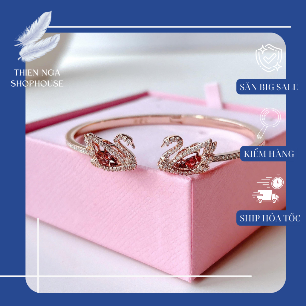 Vòng tay  Swarovski, lắc tay thiên nga dancing  nữ tính Fullbox_thien_nga_viet_nam