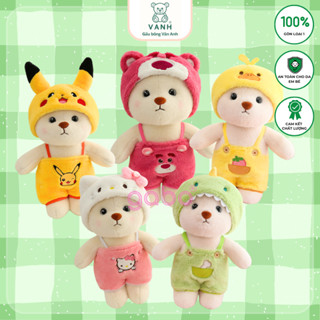Gấu Bông Lena Cosplay Gấu Dâu, stick, kitty, pikachu Hàng Teddy Lena 8 màu Nhập Khẩu 100%