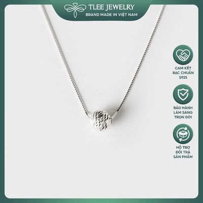Dây chuyền bạc nữ TLEE hình cầu phay bắt sáng lấp lánh TLEE JEWELRY D0161