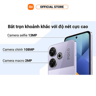 Điện thoại POCO M6 (8+256GB) | Màn hình FHD+ 6,79" 90Hz | MTK Helio G91-Ultra | Camera 108MP