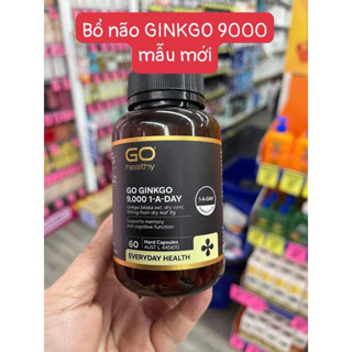 [Mẫu mới] Bổ não hàm lượng cao Healthy Ginkgo 9000 60 Vege Capsules, hàng Úc đi air