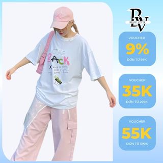 Áo thun from rộng tay lỡ Unisex in chữ Black năng động BROVSTYLE