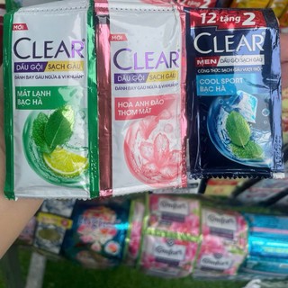  Dây Dầu Gội CLEAR MEN - CLEAR BẠC HÀ 10 gói 1 dây 