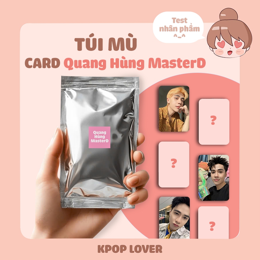 [Mua 5 tặng 1] TÚI MÙ CARD BO GÓC Quang Hùng MasterD - Kpop Lover