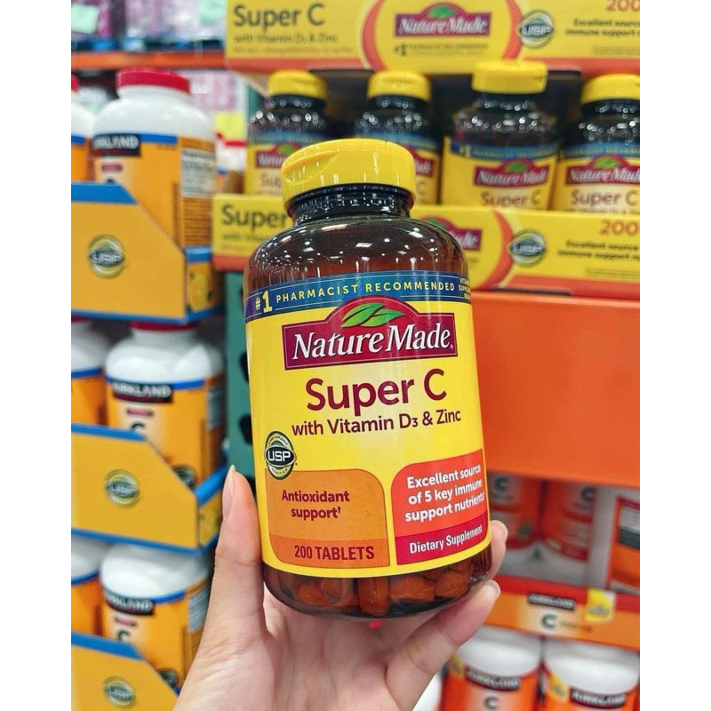 Viên Super C tăng cường Nature Made Super C Immune Complex 200viên